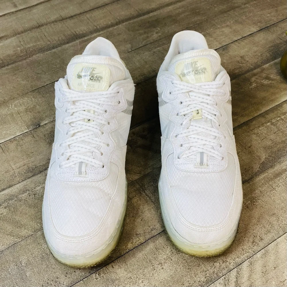 Nike Air Force 1 React QS 'White Ice' Men’s Sneakers Size 12 - Picture 7 of 8